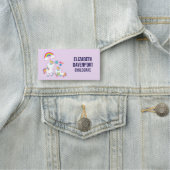 Porte-nom Cute White Unicorns Magical Mama & Baby (En situation)