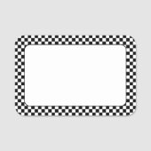 Porte-nom Damier Noir et Blanc 3x2 (Devant)