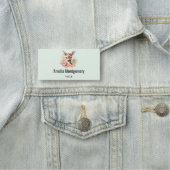 Porte-nom De Beaux Cerfs Entourés De Roses (En situation)