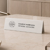 Porte-nom de table | Plaque de nom double face ave