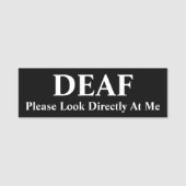 Porte-nom Deaf or Hard of Hearing (Devant)