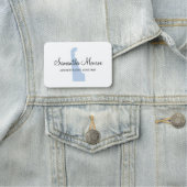 Porte-nom Delaware bleu clair (En situation)