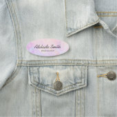 Porte-nom délicat design bleu violet rose (En situation)