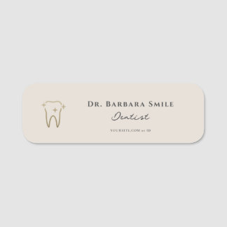 Porte-nom Dental Aesthetic Dentist Sand Beige