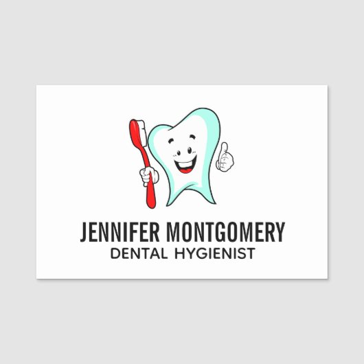 Porte-nom Dental Care Happy Tooth (Devant)