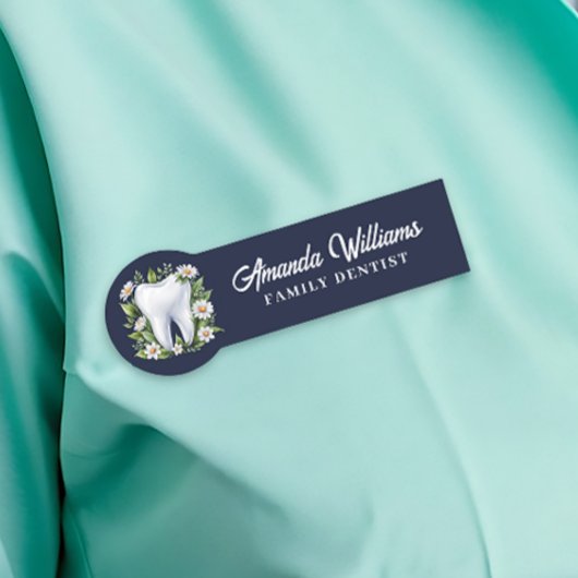 Porte-nom Dentist Gold Logo Professionnel