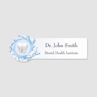 Porte-nom Dentiste Dental Dental Dental Water Professionnel