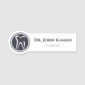 Porte-nom Dentiste | Logo des dents (Devant)
