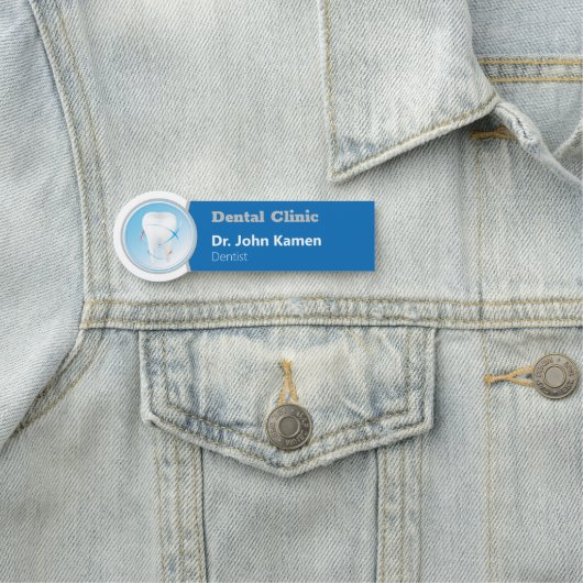 Porte-nom Dentiste | Logo moderne des dents (En situation)