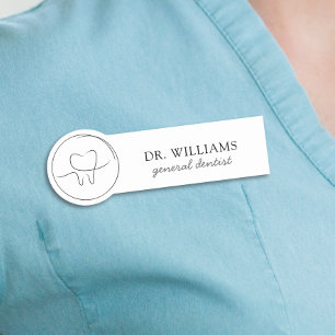 Porte-nom Dentiste Minimaliste