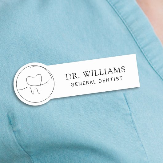 Porte-nom Dentiste minimaliste dentaire