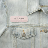 Porte-nom Dentiste Minimaliste Rose (En situation)