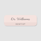 Porte-nom Dentiste Minimaliste Rose (Devant)