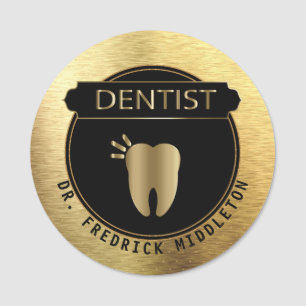 Porte-nom Dentiste - UpScale Black and Gold