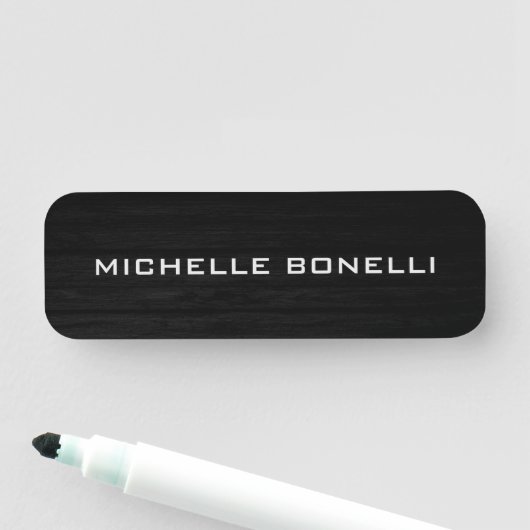 Porte-nom Design Arrière - plan en bois gris clair moderne (En situation)