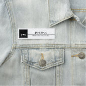 Porte-nom Design mode blanc (En situation)