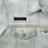 Porte-nom Design moderne, Cadre, Parties scintillant Argent (En situation)