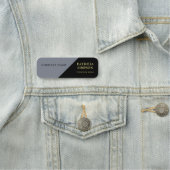 Porte-nom Design Unique Noir Et Gris Sombre Élégant Concept (En situation)