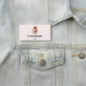 Porte-nom Dessert sucré à la fraise Cupcake (En situation)