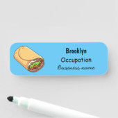 Porte-nom dessin animé de Burrito (En situation)