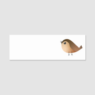 Porte-nom Dessin d'Oiseau de Bruant