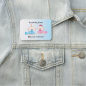 Porte-nom Deux bébés Garçon Garderie Design Nom Balise (En situation)