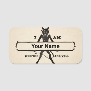 Porte-nom Diable vintage
