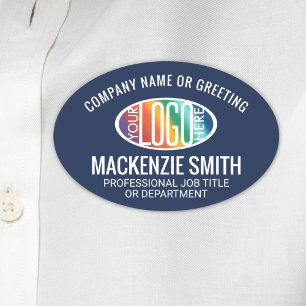 Porte-nom do-it-yourself Couleurs ID employé Entreprise Logo