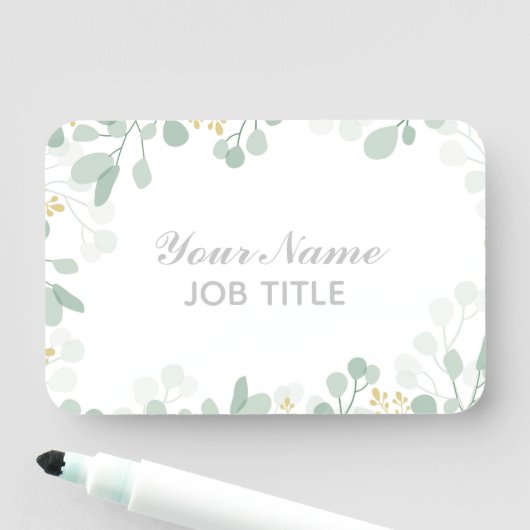 Porte-nom do-it-yourself Feuilles de rectangle (En situation)