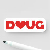 Porte-nom Doug Love (En situation)