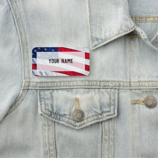 Porte-nom Drapeau américain (En situation)