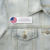 Porte-nom Drapeau américain personnalisé Étoiles et bandes (En situation)