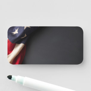 Porte-nom Drapeau américain sur un tableau de bord