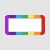 Porte-nom Drapeau arc-en-ciel Effacement sec (Devant)