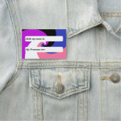 Porte-nom Drapeau de fierté Genderfluid à spirale groovy per (En situation)
