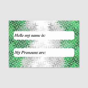 Porte-nom Drapeau de fierté Grayromantique personnalisable B