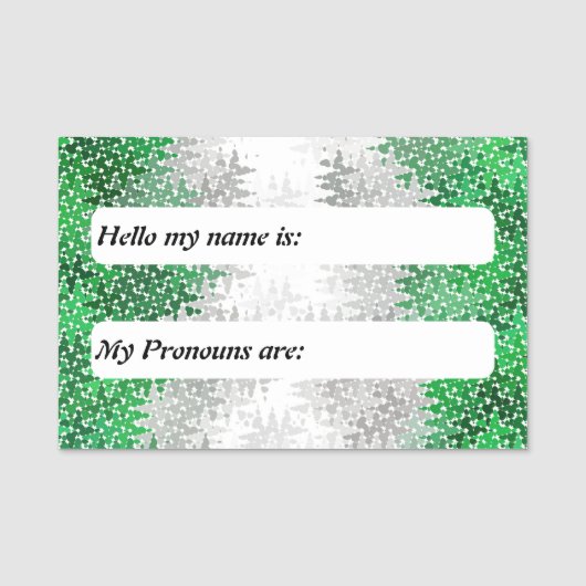 Porte-nom Drapeau de fierté Grayromantique personnalisable B (Devant)