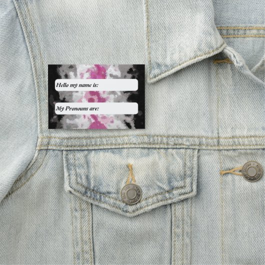 Porte-nom Drapeau de fierté Libraféminine Marbré Bohème Pers (En situation)