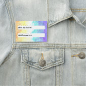 Porte-nom Drapeau de la Fierté de Genderfaun marbré Boho per (En situation)