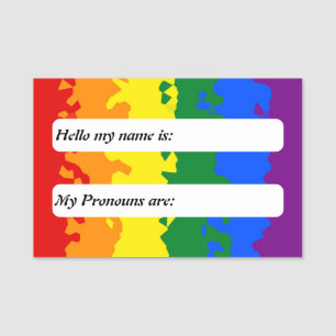 Porte-nom Drapeau Gay pride personnalisable Boho Funky Rainb