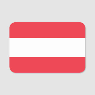 Porte-nom Drapeau patriotique avec drapeau d'Autriche