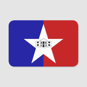 Porte-nom Drapeau patriotique avec drapeau de San Antonio