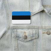 Porte-nom Drapeau patriotique avec drapeau d'Estonie (En situation)