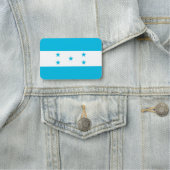 Porte-nom Drapeau patriotique avec drapeau du Honduras (En situation)