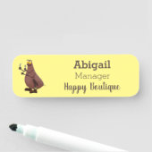 Porte-nom Drôle affamé pulette affamée dessin animé (En situation)