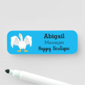 Porte-nom Drôle curieuse dessin animé d'oie domestique (En situation)