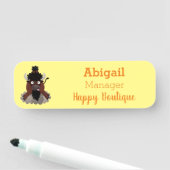 Porte-nom Drôle dessin animé de bison de buffle (En situation)