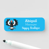 Porte-nom Drôle dessin animé de Magpie australienne (En situation)