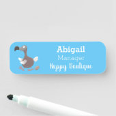 Porte-nom Drôle dessin animé d'oiseau de dodo (En situation)