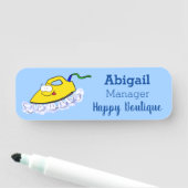 Porte-nom Drôle dessin animé linge de fer (En situation)